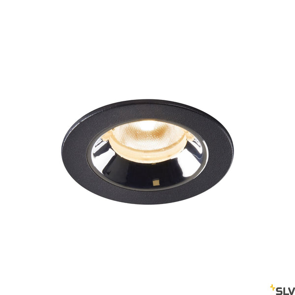 SLV NUMINOS® XS, black / chrome recessed ceiling light, 2700K 40° 1005504