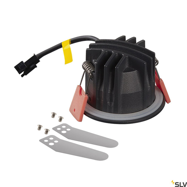 SLV NUMINOS® XS, black / chrome recessed ceiling light, 2700K 40° 1005504