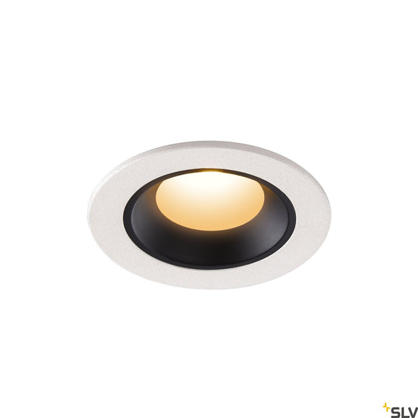 SLV NUMINOS® XS, white / black recessed ceiling light, 2700K 20° 1005508
