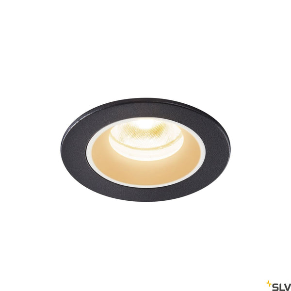 SLV NUMINOS® XS, black / white recessed ceiling light, 3000K 55° 1005524