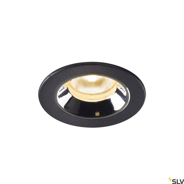SLV NUMINOS® XS, black / chrome recessed ceiling light, 3000K 55° 1005525