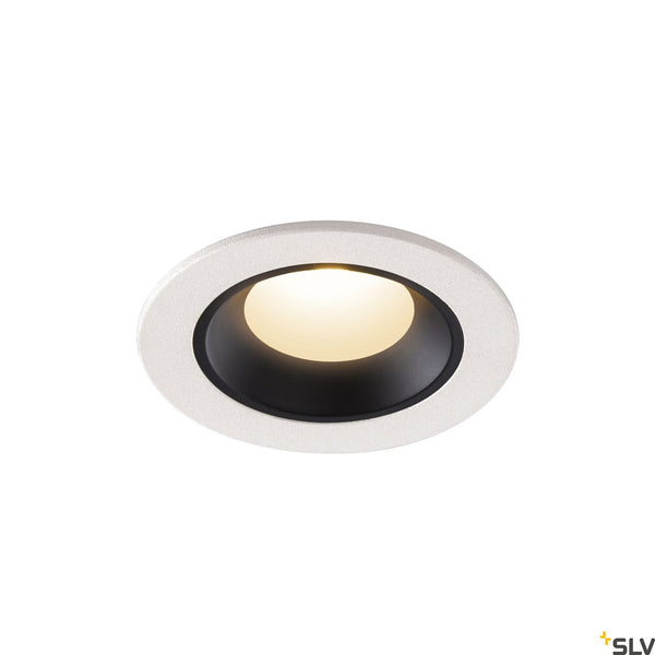 SLV NUMINOS® XS, white / black recessed ceiling light, 3000K 20° 1005526