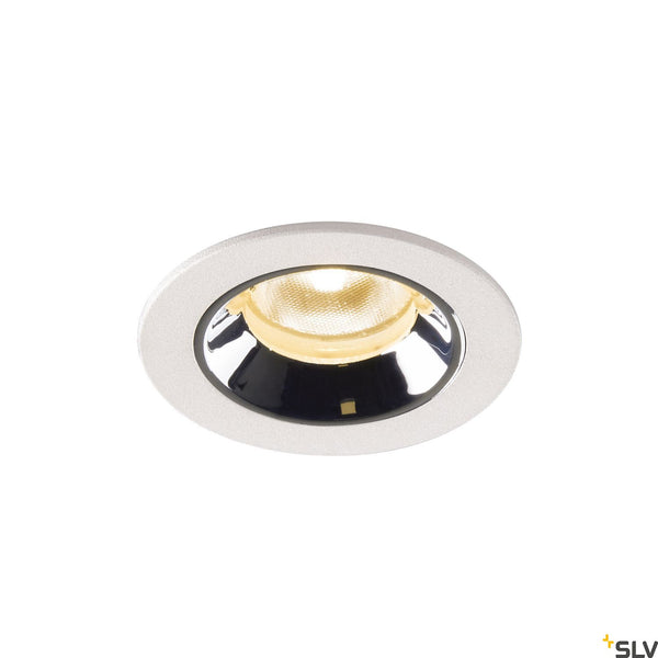 SLV NUMINOS® XS, white / chrome recessed ceiling light, 3000K 40° 1005531