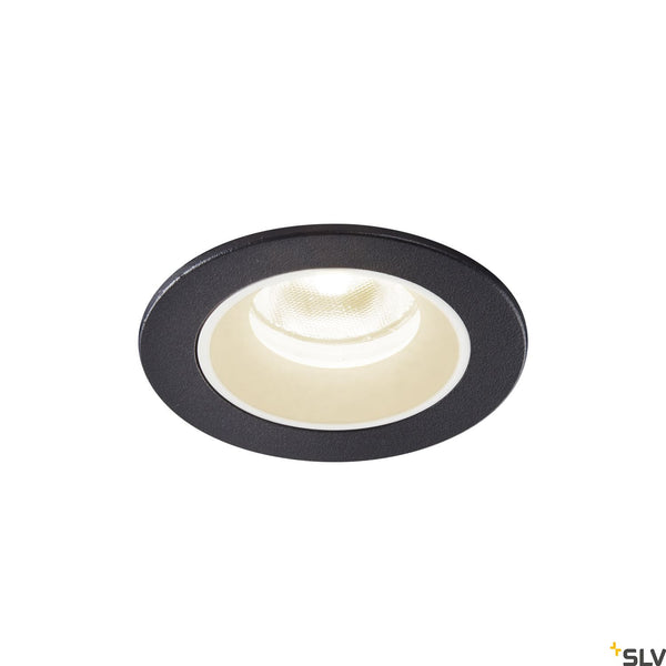 SLV NUMINOS® XS, black / white recessed ceiling light, 4000K 55° 1005542