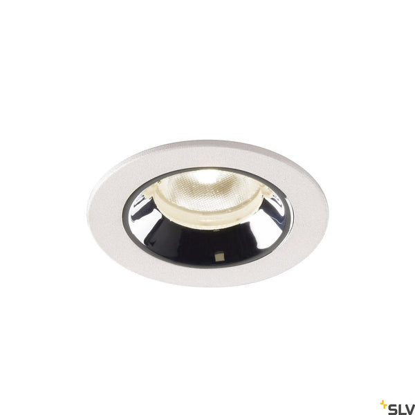 SLV NUMINOS® XS, white / chrome recessed ceiling light, 4000K 55° 1005552