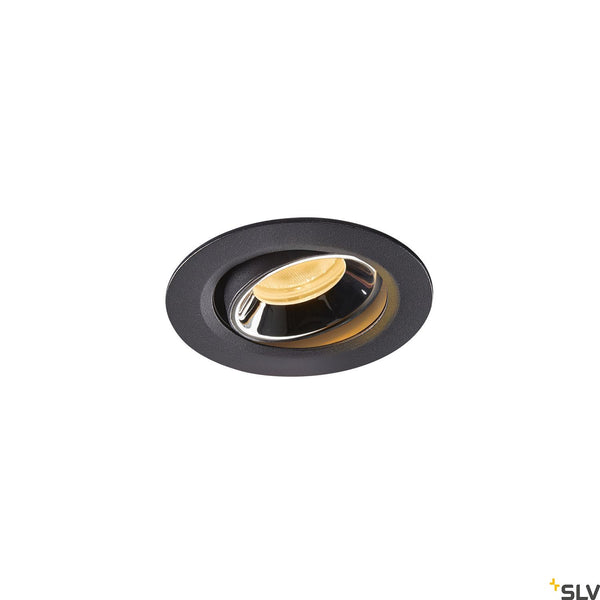 SLV NUMINOS® MOVE XS, black / chrome recessed ceiling light, 2700K 40° 1005558