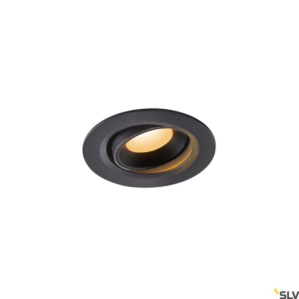 SLV NUMINOS® MOVE XS, black recessed ceiling light, 2700K 55° 1005559