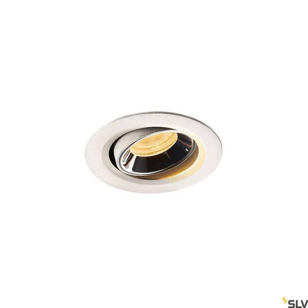 SLV NUMINOS® MOVE XS, white / chrome recessed ceiling light, 2700K 40° 1005567