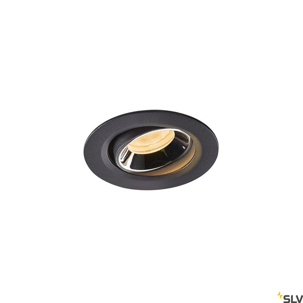 SLV NUMINOS® MOVE XS, black / chrome recessed ceiling light, 3000K 20° 1005573