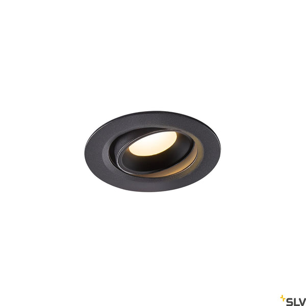 SLV NUMINOS® MOVE XS, black recessed ceiling light, 3000K 55° 1005577