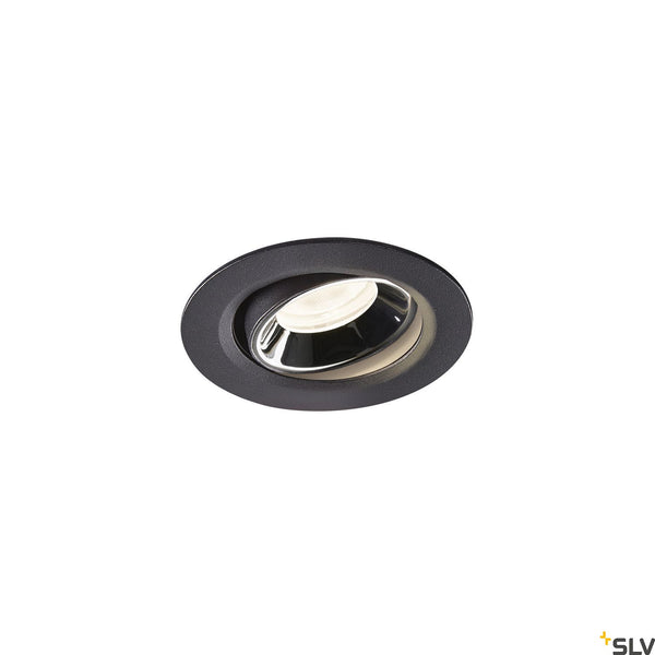SLV NUMINOS® MOVE XS, black / chrome recessed ceiling light, 4000K 40° 1005594