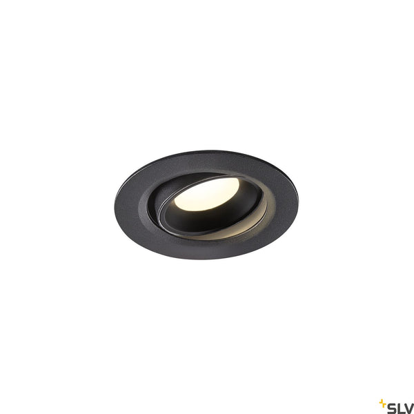 SLV NUMINOS® MOVE XS, black recessed ceiling light, 4000K 55° 1005595