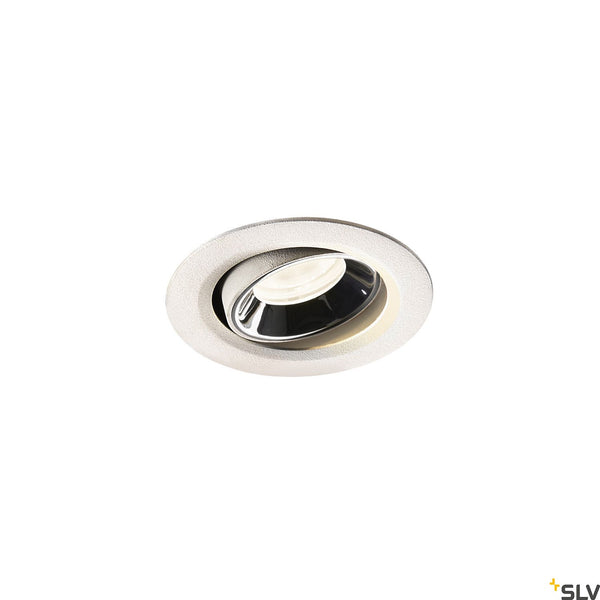 SLV NUMINOS® MOVE XS, white / chrome recessed ceiling light, 4000K 20° 1005600