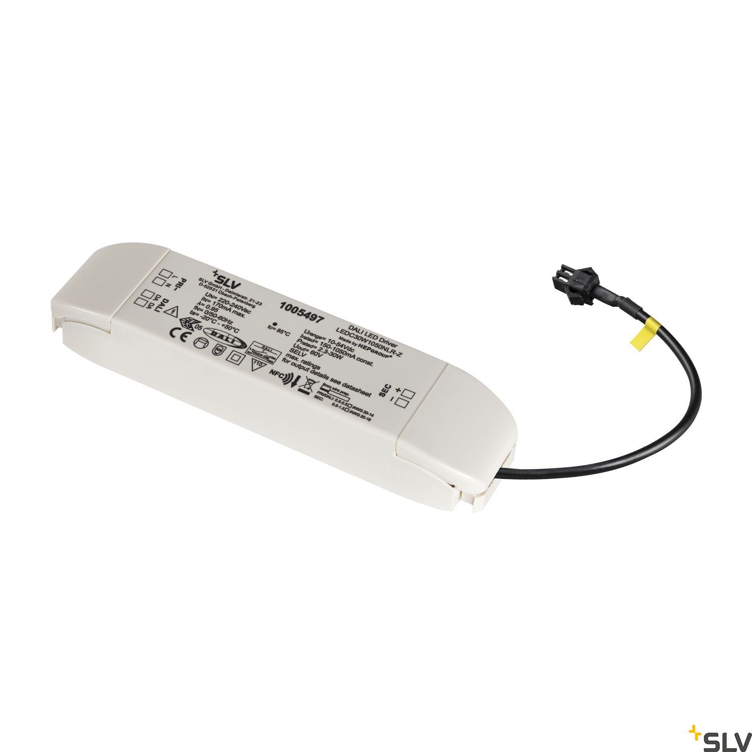 SLV LED Driver, 200mA 13,5W DALI dimmable, Quick Connector 1005611