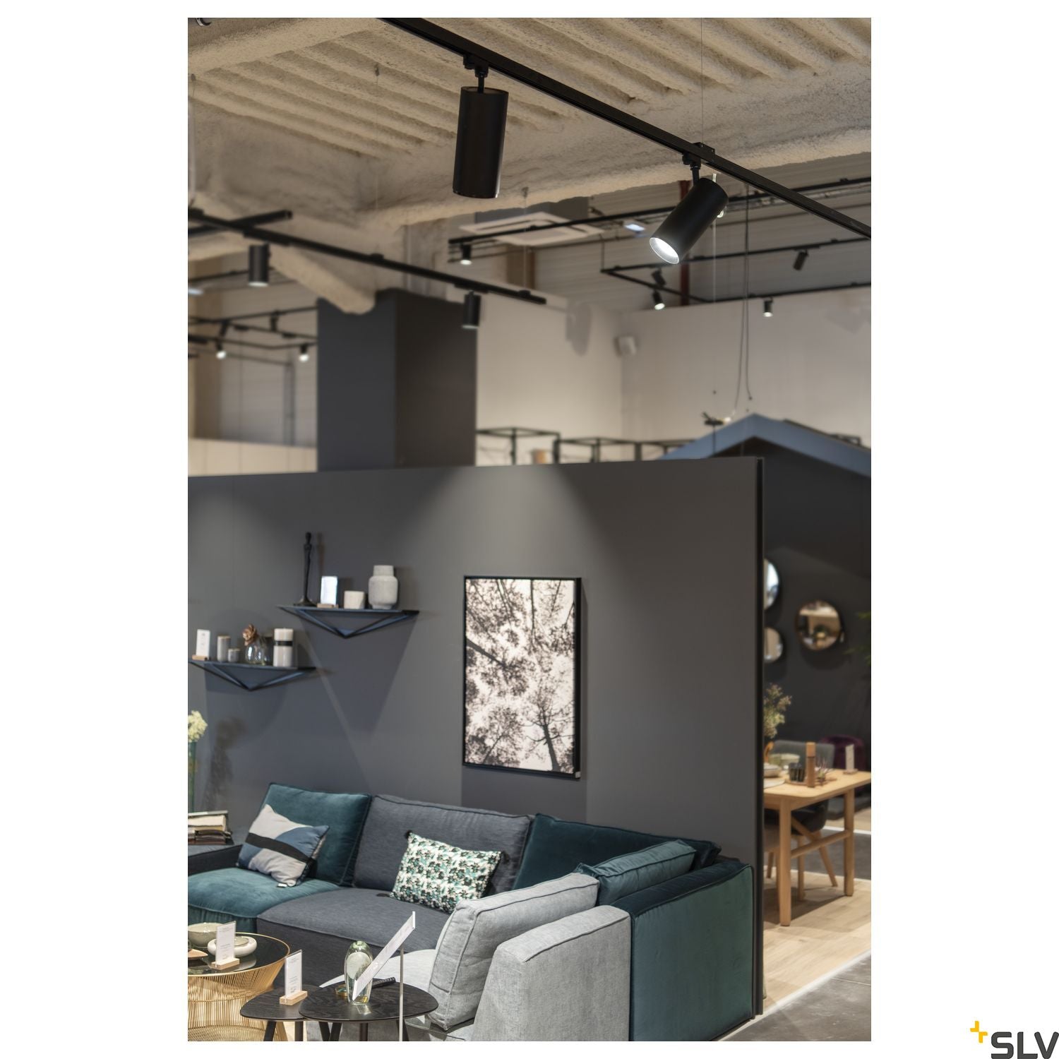 SLV NUMINOS Dimmable, black 3-phase spot, 36W 3000K 60° 1005731