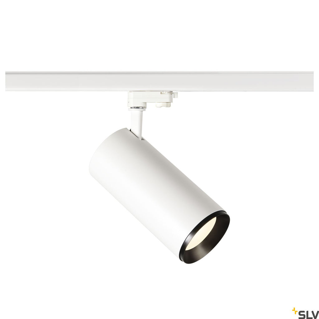 SLV NUMINOS Dimmable, white / black 3-phase spot, 36W 4000K 24° 1005738