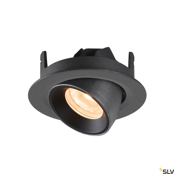 SLV NUMINOS® GIMBLE XS, black recessed ceiling light, 2700K 40° 1005816