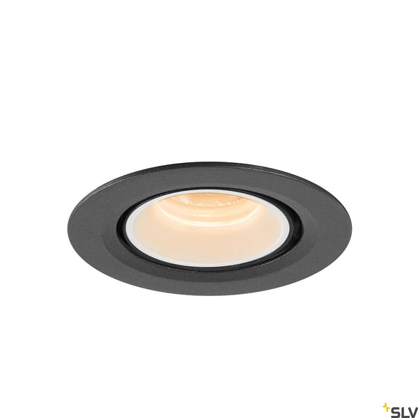 SLV NUMINOS® GIMBLE XS, black / white recessed ceiling light, 2700K 40° 1005817