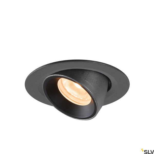 SLV NUMINOS® GIMBLE XS, black recessed ceiling light, 2700K 55° 1005819