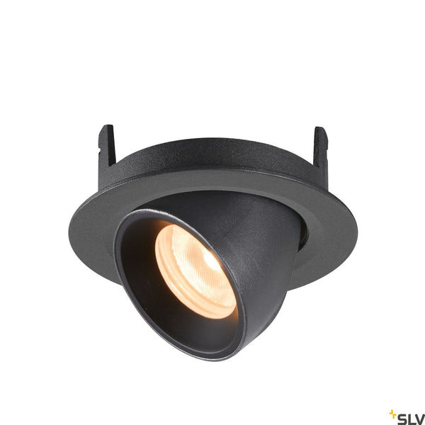 SLV NUMINOS® GIMBLE XS, black recessed ceiling light, 2700K 55° 1005819
