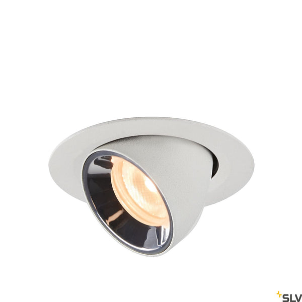 SLV NUMINOS® GIMBLE XS, white / chrome recessed ceiling light, 2700K 20° 1005824