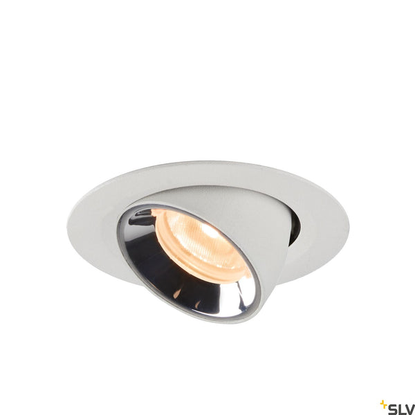 SLV NUMINOS® GIMBLE XS, white / chrome recessed ceiling light, 2700K 20° 1005824