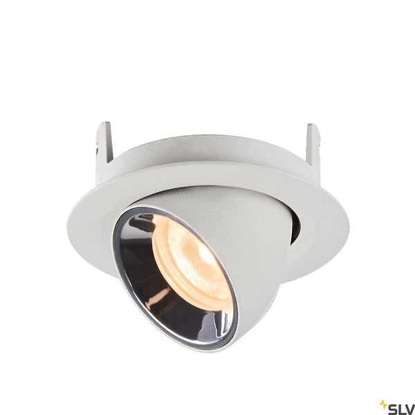 SLV NUMINOS® GIMBLE XS, white / chrome recessed ceiling light, 2700K 20° 1005824