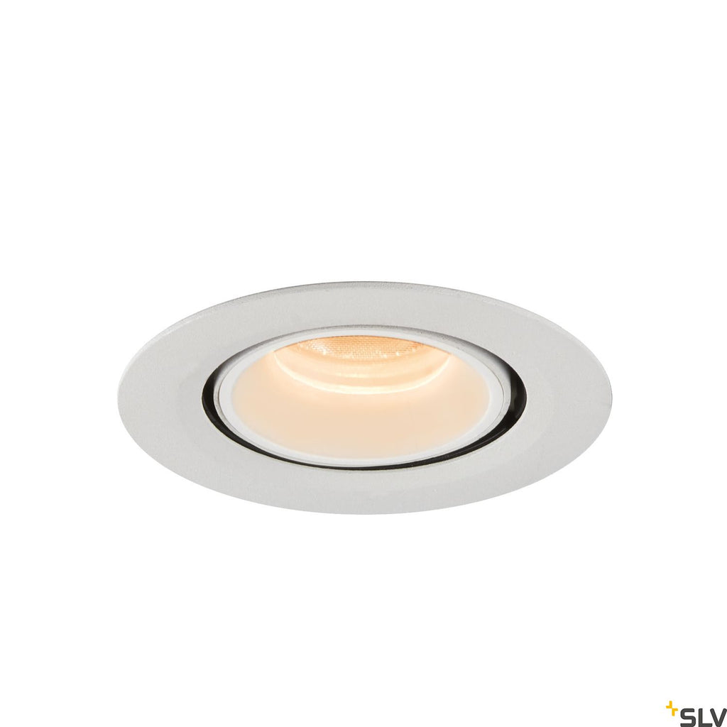 SLV NUMINOS® GIMBLE XS, white recessed ceiling light, 2700K 55° 1005829