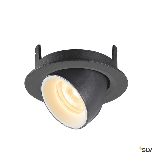 SLV NUMINOS® GIMBLE XS, black / white recessed ceiling light, 3000K 20° 1005832