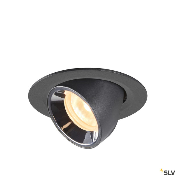 SLV NUMINOS® GIMBLE XS, black / chrome recessed ceiling light, 3000K 20° 1005833