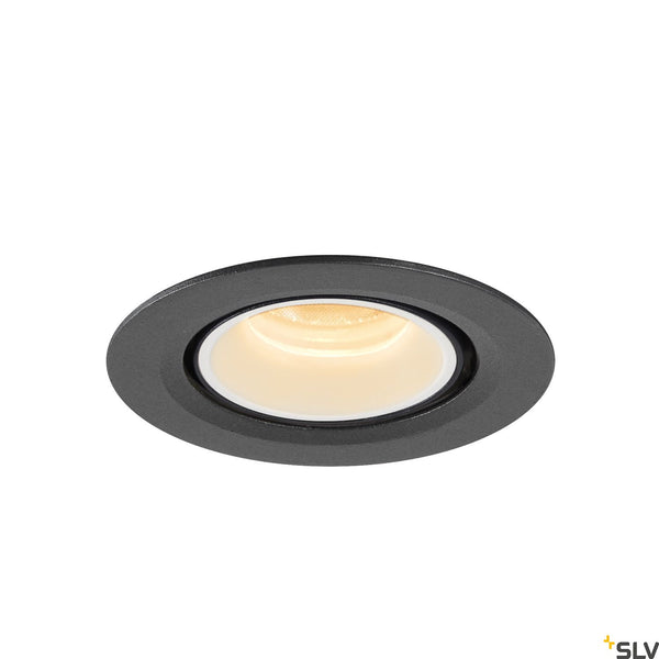 SLV NUMINOS® GIMBLE XS, black / white recessed ceiling light, 3000K 40° 1005835