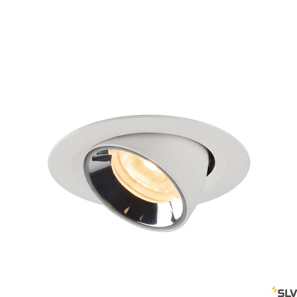 SLV NUMINOS® GIMBLE XS, white / chrome recessed ceiling light, 3000K 20° 1005842