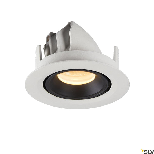 SLV NUMINOS® GIMBLE XS, black / white recessed ceiling light, 3000K 40° 1005843