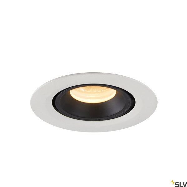 SLV NUMINOS® GIMBLE XS, white / black recessed ceiling light, 3000K 55° 1005846
