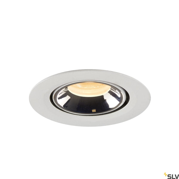 SLV NUMINOS® GIMBLE XS, white / chrome recessed ceiling light, 3000K 55° 1005848