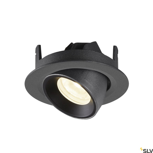 SLV NUMINOS® GIMBLE XS, black recessed ceiling light, 4000K 20° 1005849