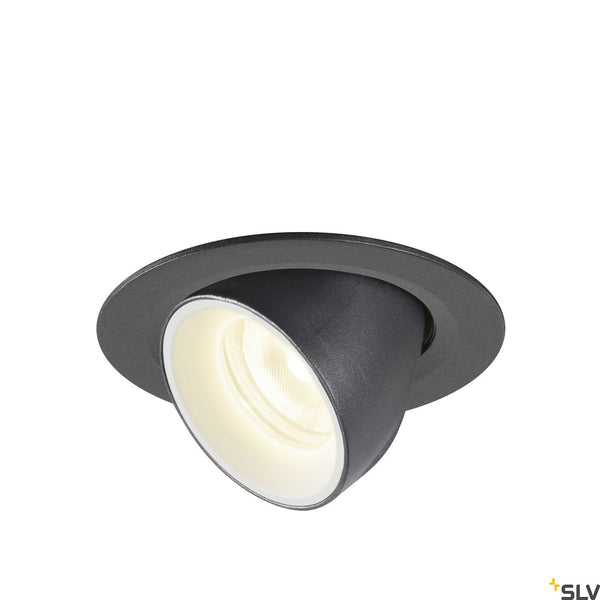 SLV NUMINOS® GIMBLE XS, black / white recessed ceiling light, 4000K 20° 1005850