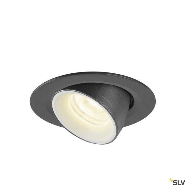 SLV NUMINOS® GIMBLE XS, black / white recessed ceiling light, 4000K 20° 1005850
