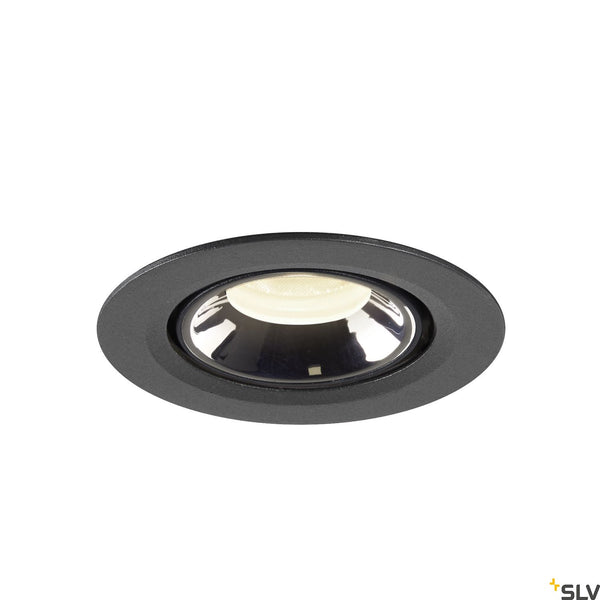 SLV NUMINOS® GIMBLE XS, black / chrome recessed ceiling light, 4000K 40° 1005854