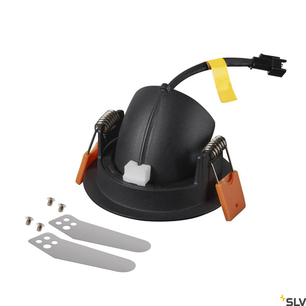 SLV NUMINOS® GIMBLE XS, black recessed ceiling light, 4000K 55° 1005855