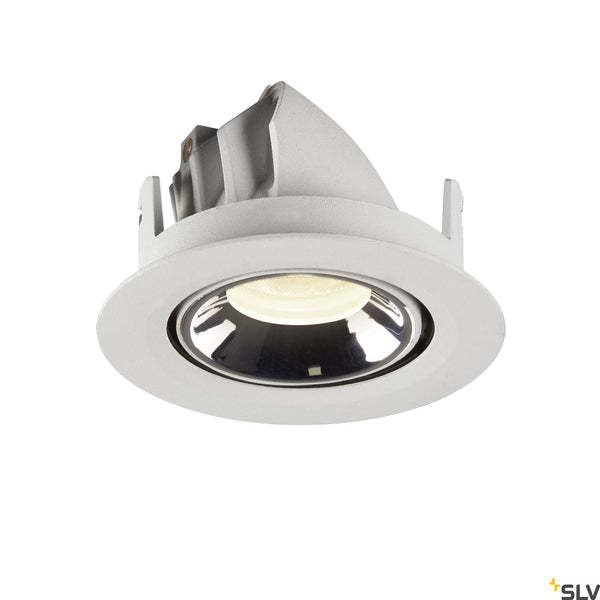 SLV NUMINOS® GIMBLE XS, white / chrome recessed ceiling light, 4000K 20° 1005860