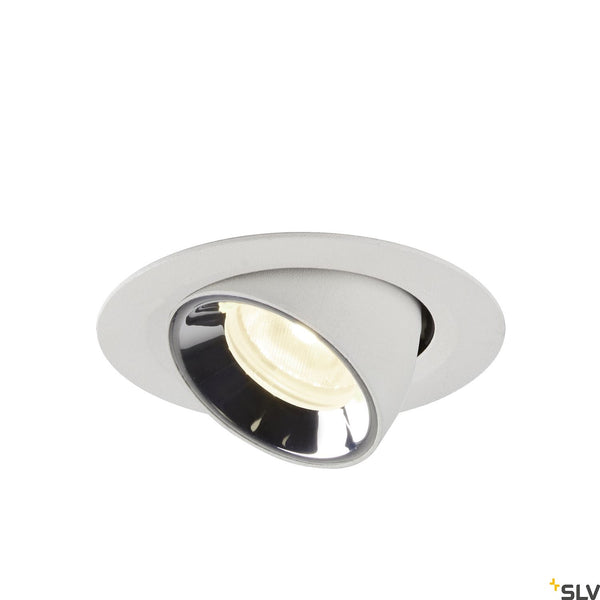 SLV NUMINOS® GIMBLE XS, white / chrome recessed ceiling light, 4000K 40° 1005863