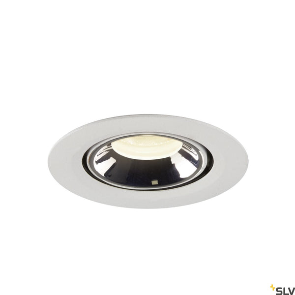 SLV NUMINOS® GIMBLE XS, white / chrome recessed ceiling light, 4000K 40° 1005863