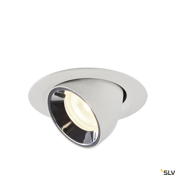 SLV NUMINOS® GIMBLE XS, white / chrome recessed ceiling light, 4000K 55° 1005866