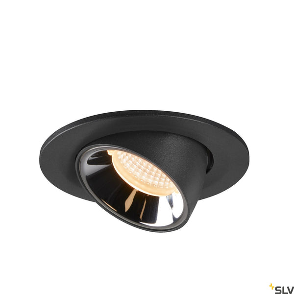 SLV NUMINOS® GIMBLE S, black / chrome recessed ceiling light, 2700K 20° 1005869