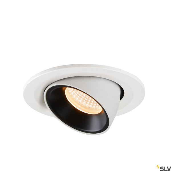 SLV NUMINOS® GIMBLE S, white / black recessed ceiling light, 2700K 20° 1005876