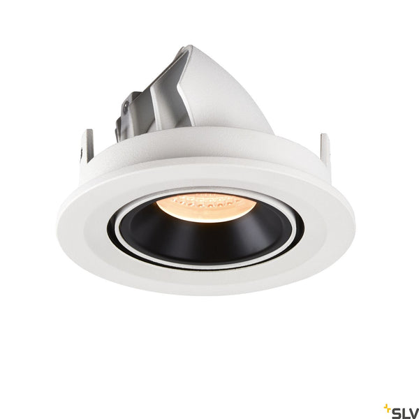SLV NUMINOS® GIMBLE S, white / black recessed ceiling light, 2700K 55° 1005882