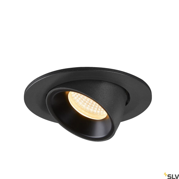 SLV NUMINOS® GIMBLE S, black recessed ceiling light, 3000K 20° 1005885