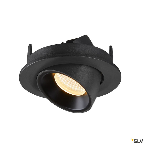 SLV NUMINOS® GIMBLE S, black recessed ceiling light, 3000K 20° 1005885