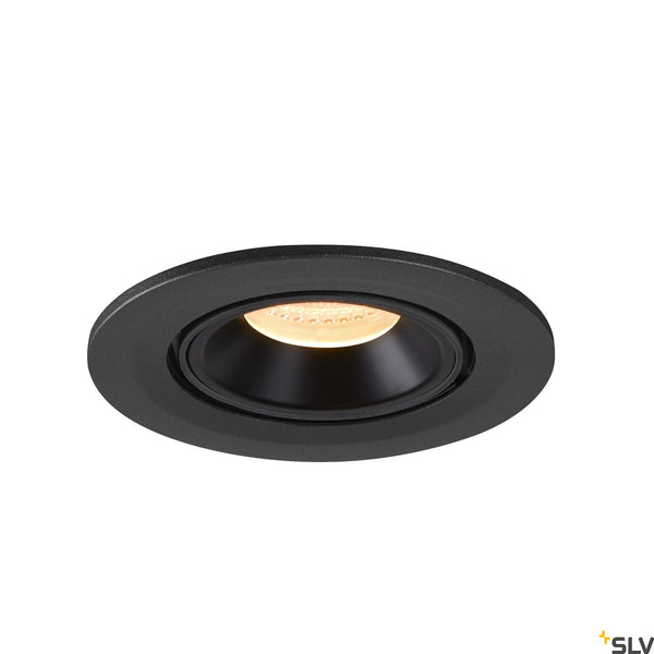 SLV NUMINOS® GIMBLE S, black recessed ceiling light, 3000K 40° 1005888